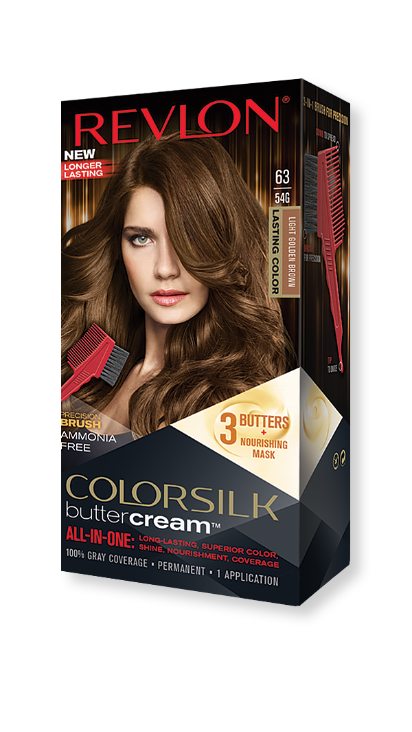 revlon hair colorsilk buttercream hair color 54g light golden brown 