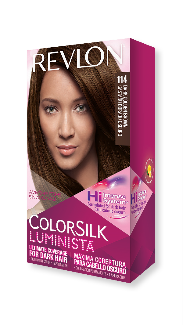 revlon hair colorsilk luminista hair color 114 dark golden brown 