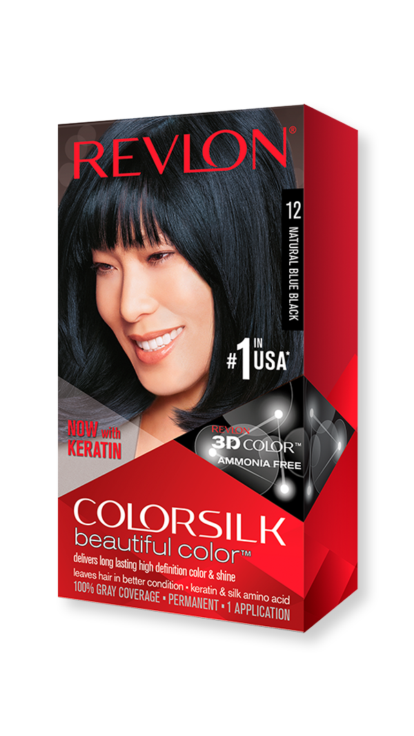 revlon hair colorsilk beautiful color hair color 12 natural blue black 