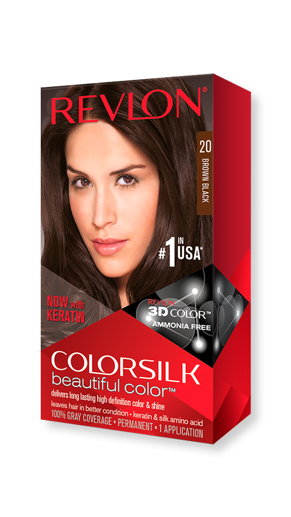 revlon hair colorsilk beautiful color hair color 20 brown black 