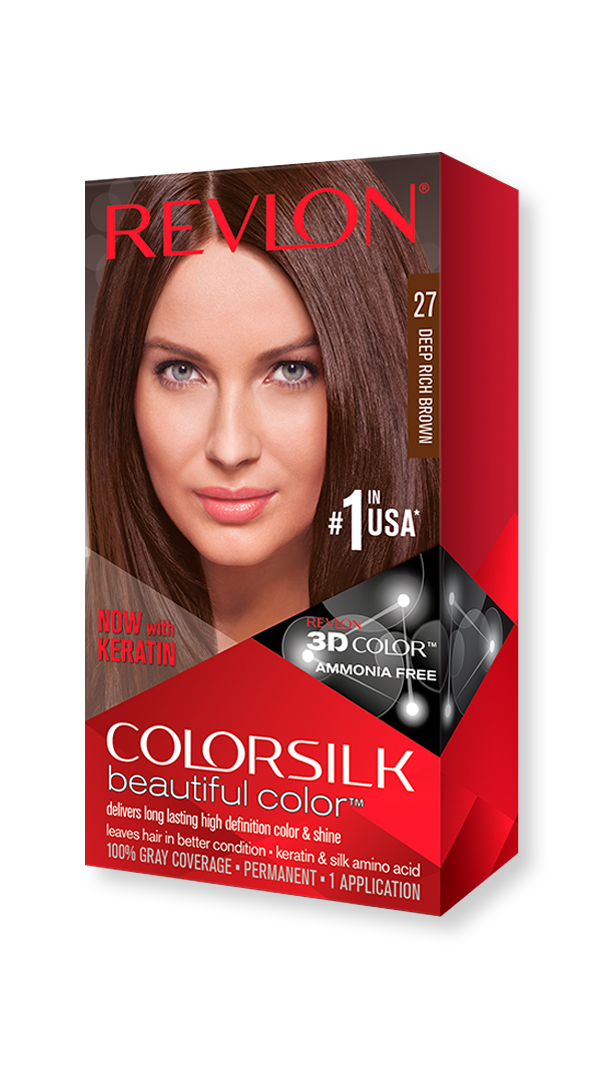 revlon hair colorsilk beautiful color hair color 27 deep rich brown 