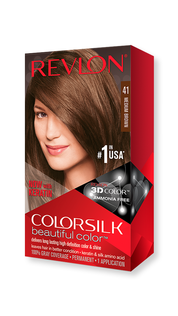 revlon hair colorsilk beautiful color hair color 41 medium brown 