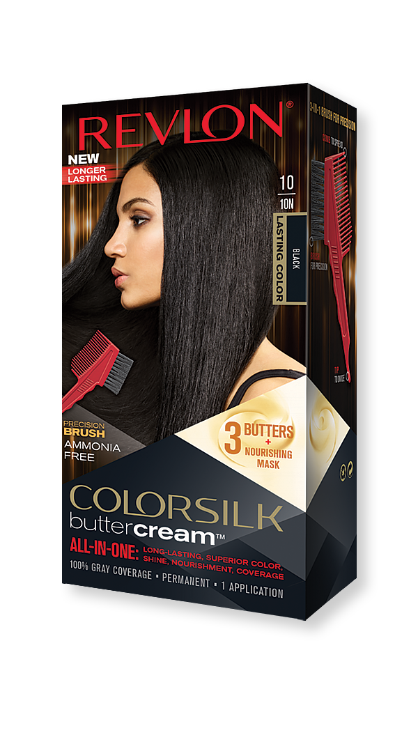 revlon hair colorsilk buttercream hair color 10n black 